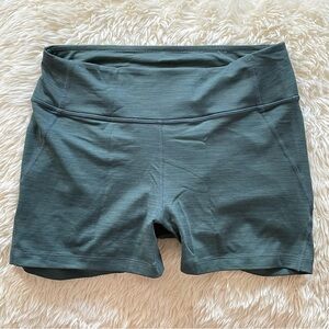 Outdoor Voices Dark Teal / Emerald Athletic Shorts